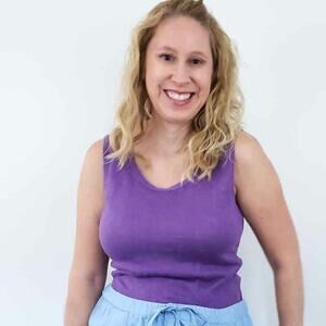 Lafayette 148 Purple Linen Tank Top Camisole Small Career Casual Shirt